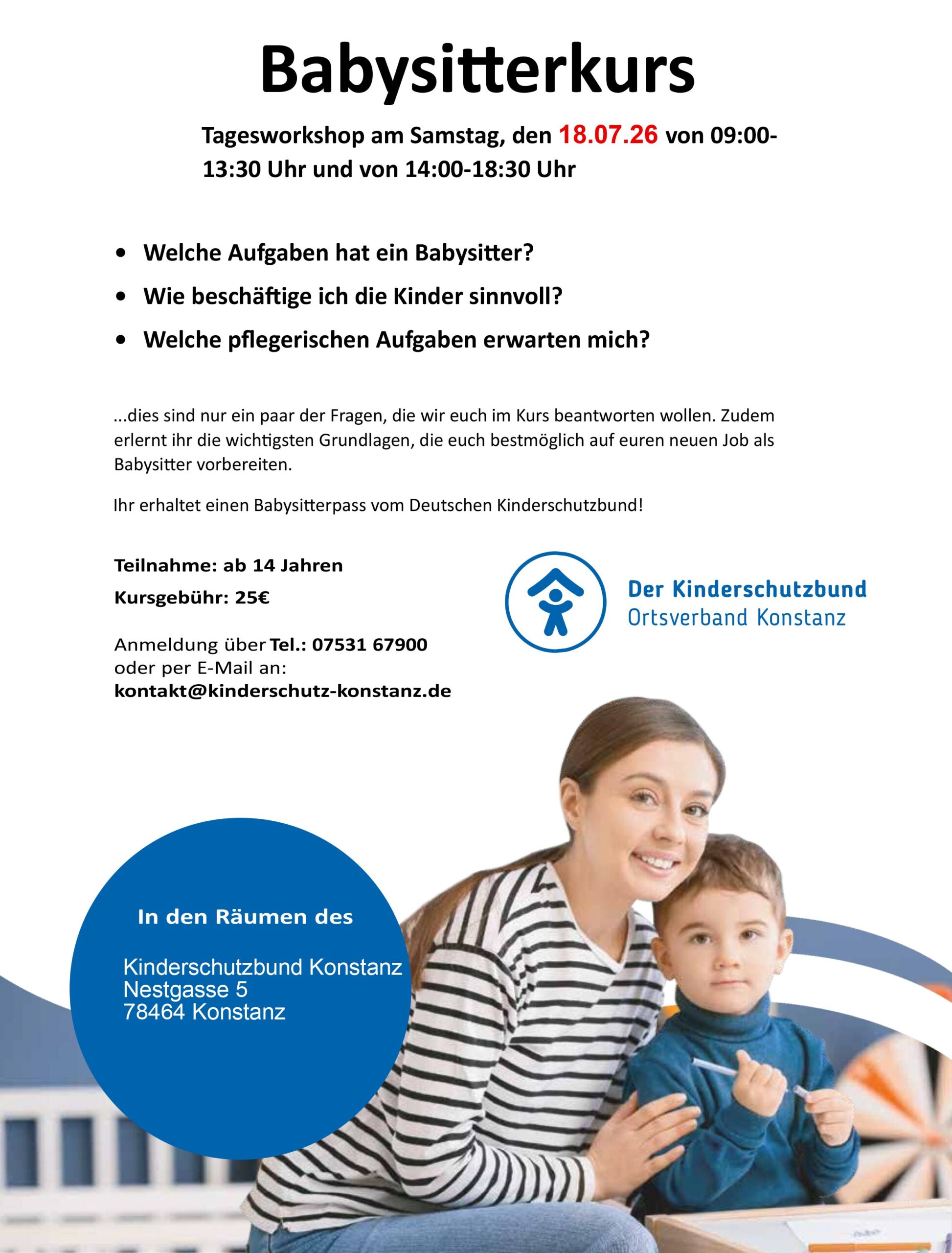 KSB Konstanz-Babysitterkurs-Plakat18.Juli